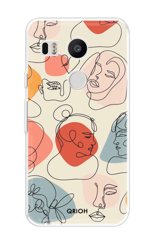 Abstract Faces Nexus 5x Back Cover