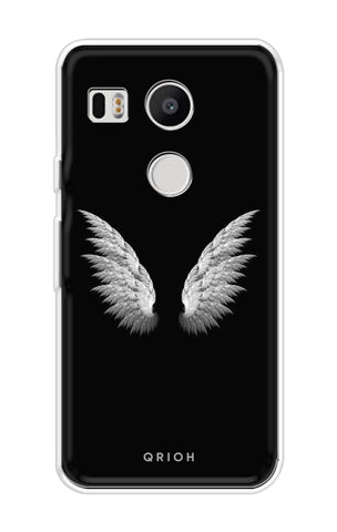 White Angel Wings Nexus 5x Back Cover