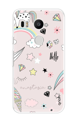 Unicorn Doodle Nexus 5x Back Cover