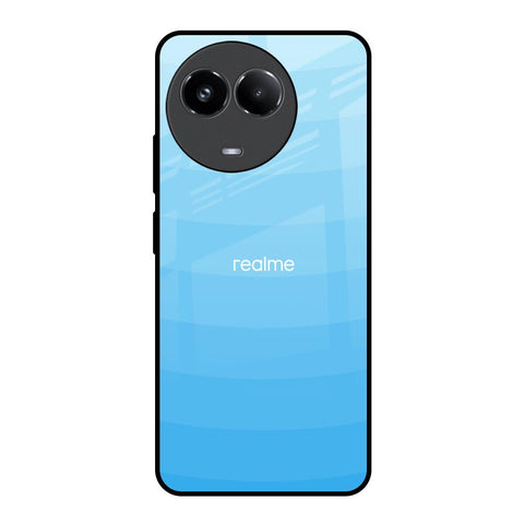 Wavy Blue Pattern Realme 11x 5G Glass Back Cover Online