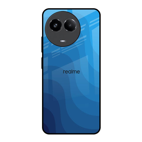 Blue Wave Abstract Realme 11x 5G Glass Back Cover Online