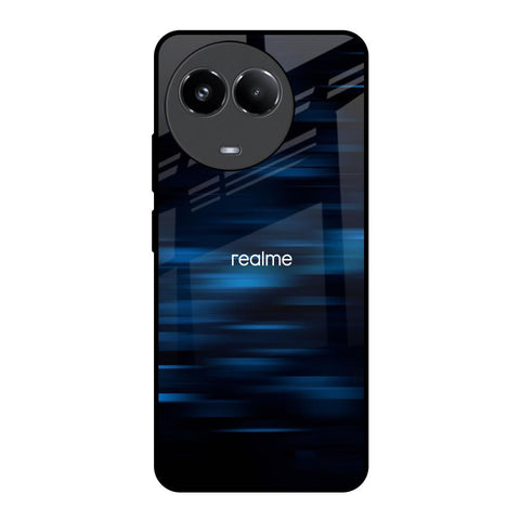 Blue Rough Abstract Realme 11x 5G Glass Back Cover Online