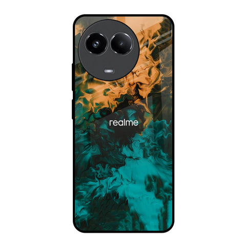 Watercolor Wave Realme 11x 5G Glass Back Cover Online