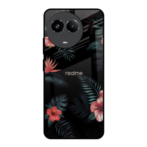 Tropical Art Flower Realme 11x 5G Glass Back Cover Online