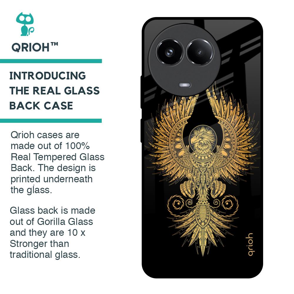 Mythical Phoenix Art Glass Case for Realme 11x 5G