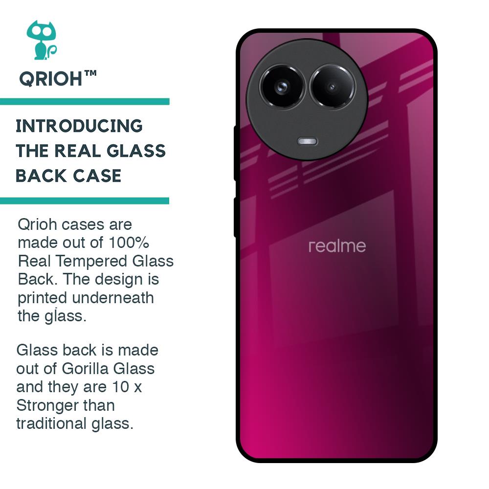 Pink Burst Glass Case for Realme 11x 5G