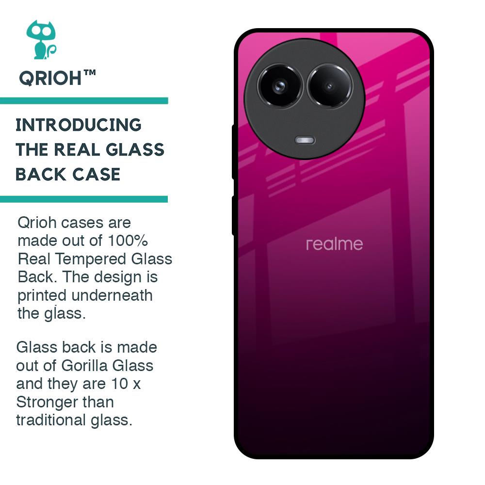 Purple Ombre Pattern Glass Case for Realme 11x 5G