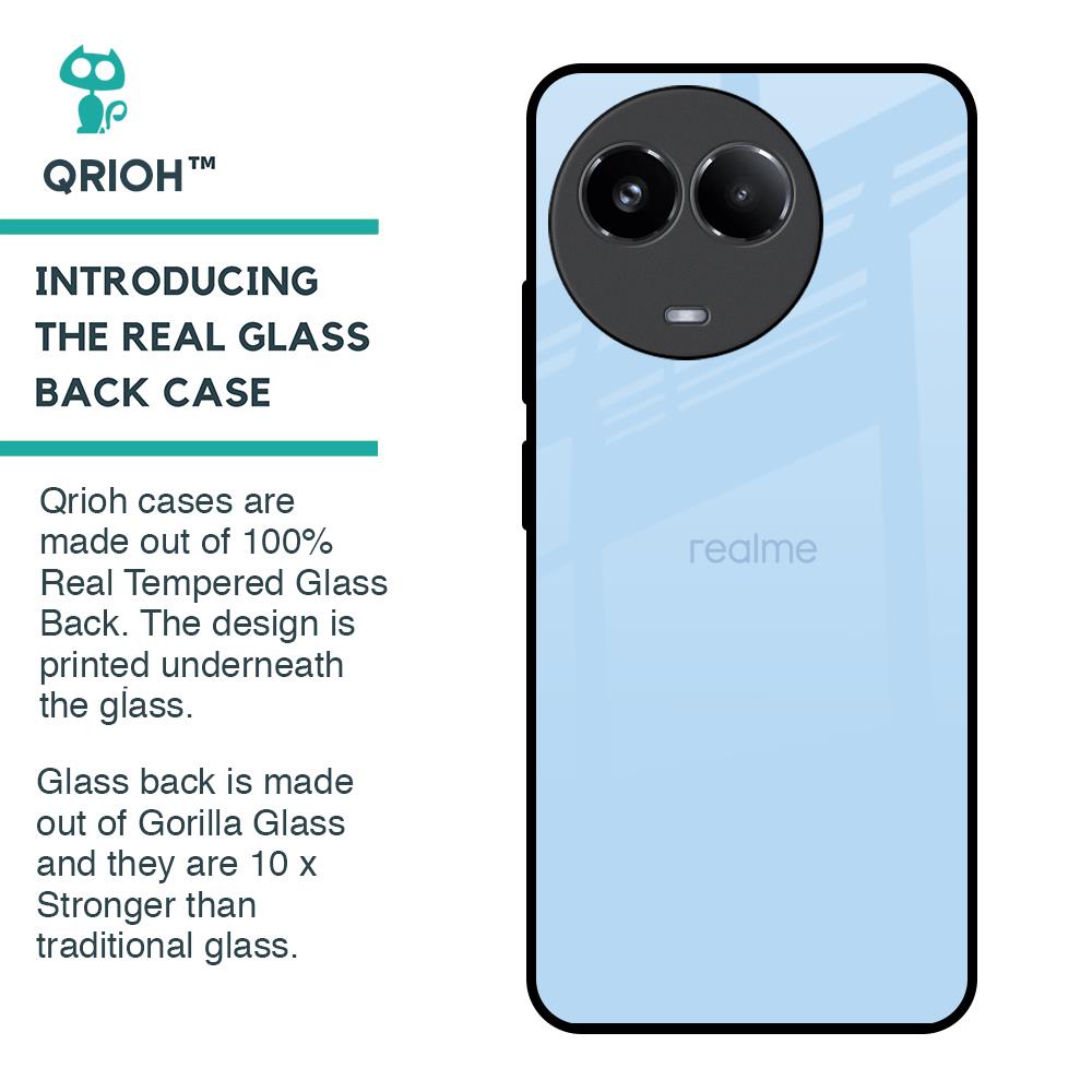Pastel Sky Blue Glass Case for Realme 11x 5G