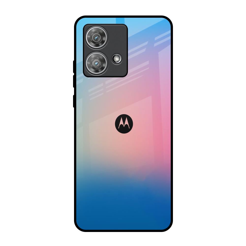 Blue & Pink Ombre Motorola Edge 40 Neo Glass Back Cover Online