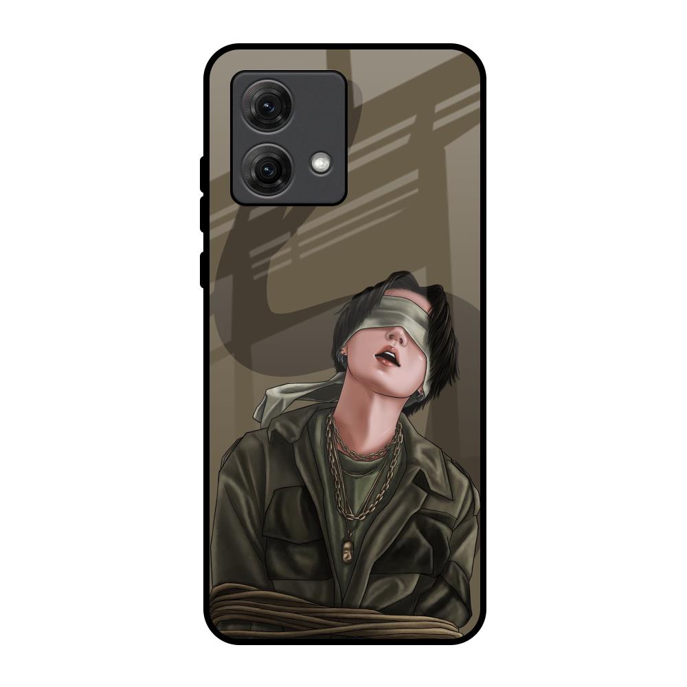 Blind Fold Motorola G84 5G Glass Back Cover Online