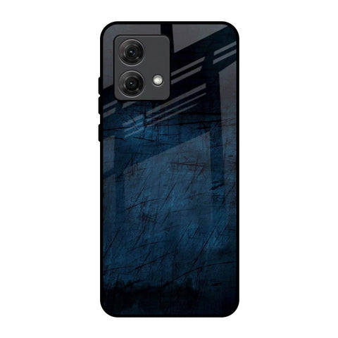 Dark Blue Grunge Motorola G84 5G Glass Back Cover Online