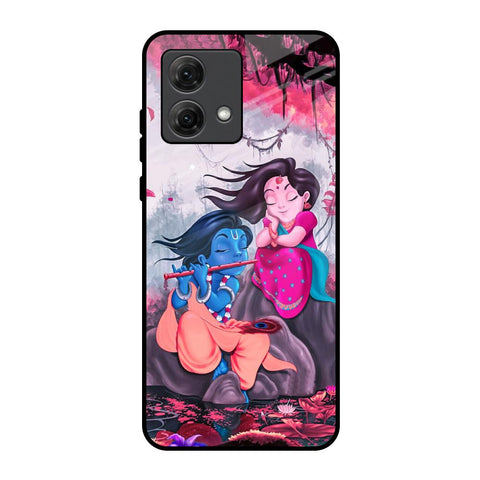 Radha Krishna Art Motorola G84 5G Glass Back Cover Online