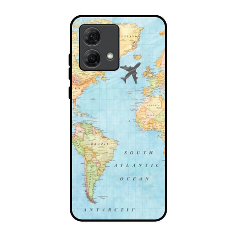 Travel Map Motorola G84 5G Glass Back Cover Online