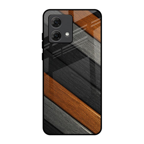 Tri Color Wood Motorola G84 5G Glass Back Cover Online