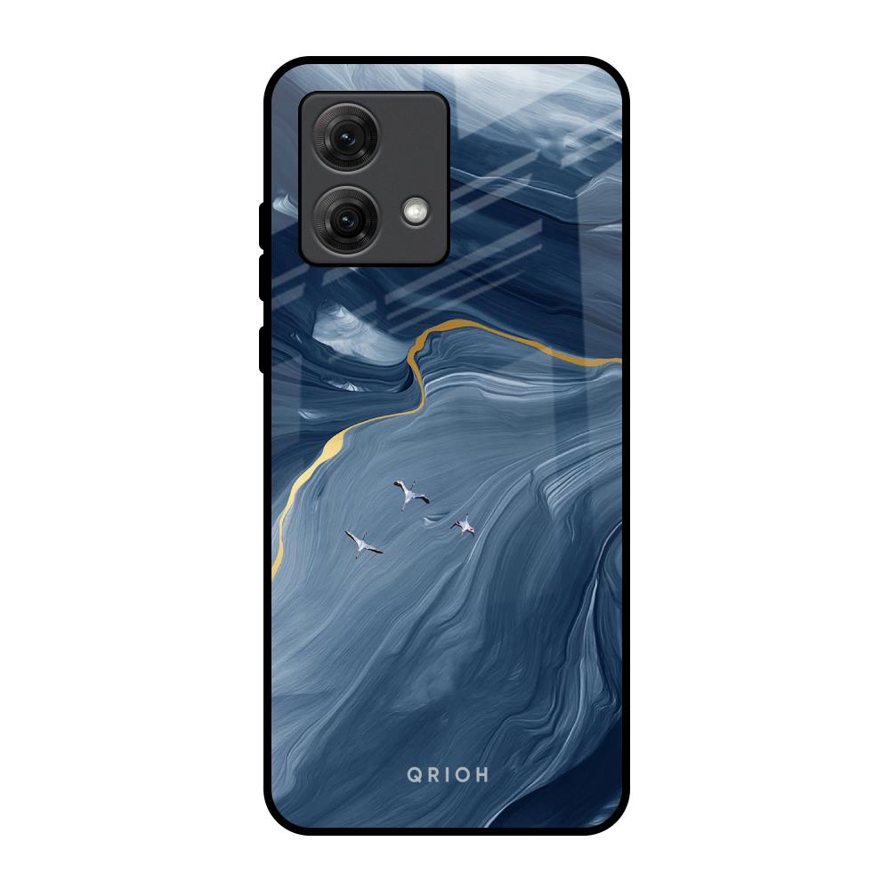 Deep Ocean Marble Motorola G84 5G Glass Back Cover Online