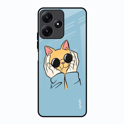 Adorable Cute Kitty Poco M6 Pro 5G Glass Back Cover Online