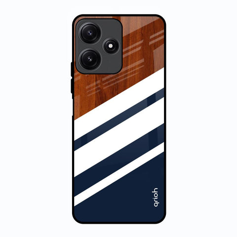 Bold Stripes Poco M6 Pro 5G Glass Back Cover Online