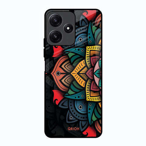 Retro Gorgeous Flower Poco M6 Pro 5G Glass Back Cover Online