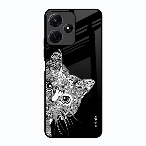 Kitten Mandala Poco M6 Pro 5G Glass Back Cover Online