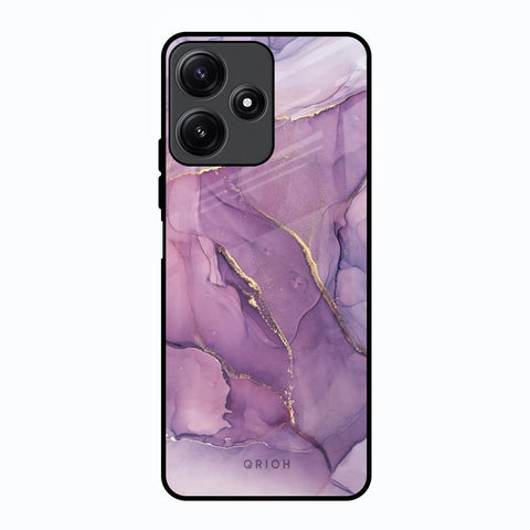 Purple Gold Marble Poco M6 Pro 5G Glass Back Cover Online