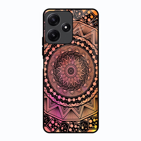 Floral Mandala Poco M6 Pro 5G Glass Back Cover Online