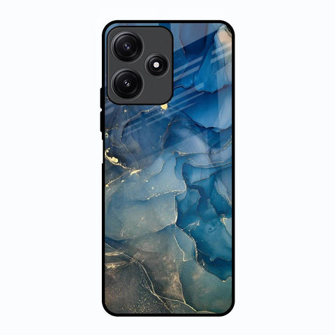Blue Cool Marble Poco M6 Pro 5G Glass Back Cover Online