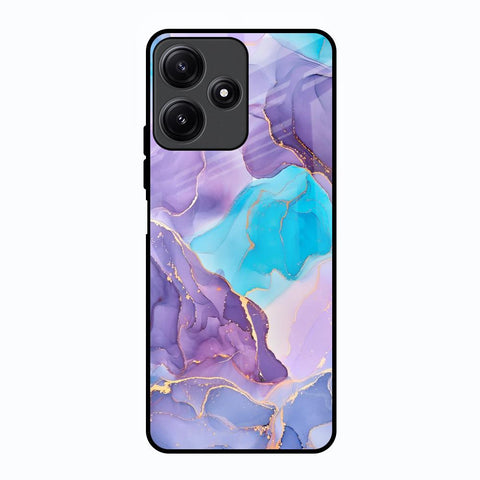 Alcohol ink Marble Poco M6 Pro 5G Glass Back Cover Online