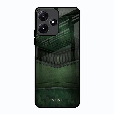 Green Leather Poco M6 Pro 5G Glass Back Cover Online