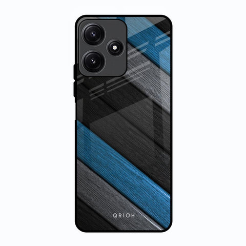 Multicolor Wooden Effect Poco M6 Pro 5G Glass Back Cover Online