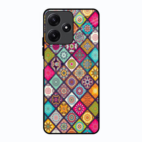 Multicolor Mandala Poco M6 Pro 5G Glass Back Cover Online