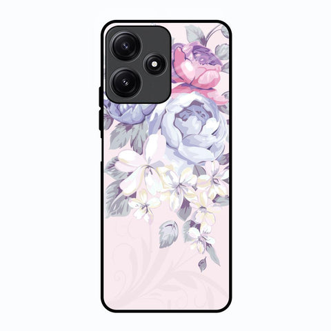 Elegant Floral Poco M6 Pro 5G Glass Back Cover Online