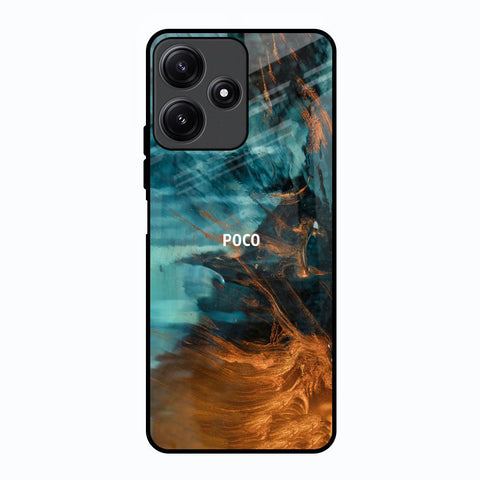 Golden Splash Poco M6 Pro 5G Glass Back Cover Online