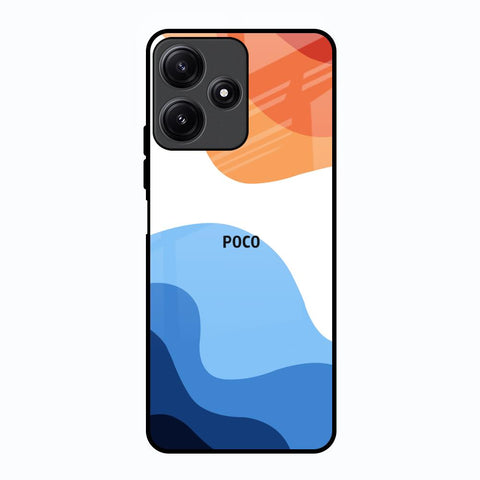 Wavy Color Pattern Poco M6 Pro 5G Glass Back Cover Online