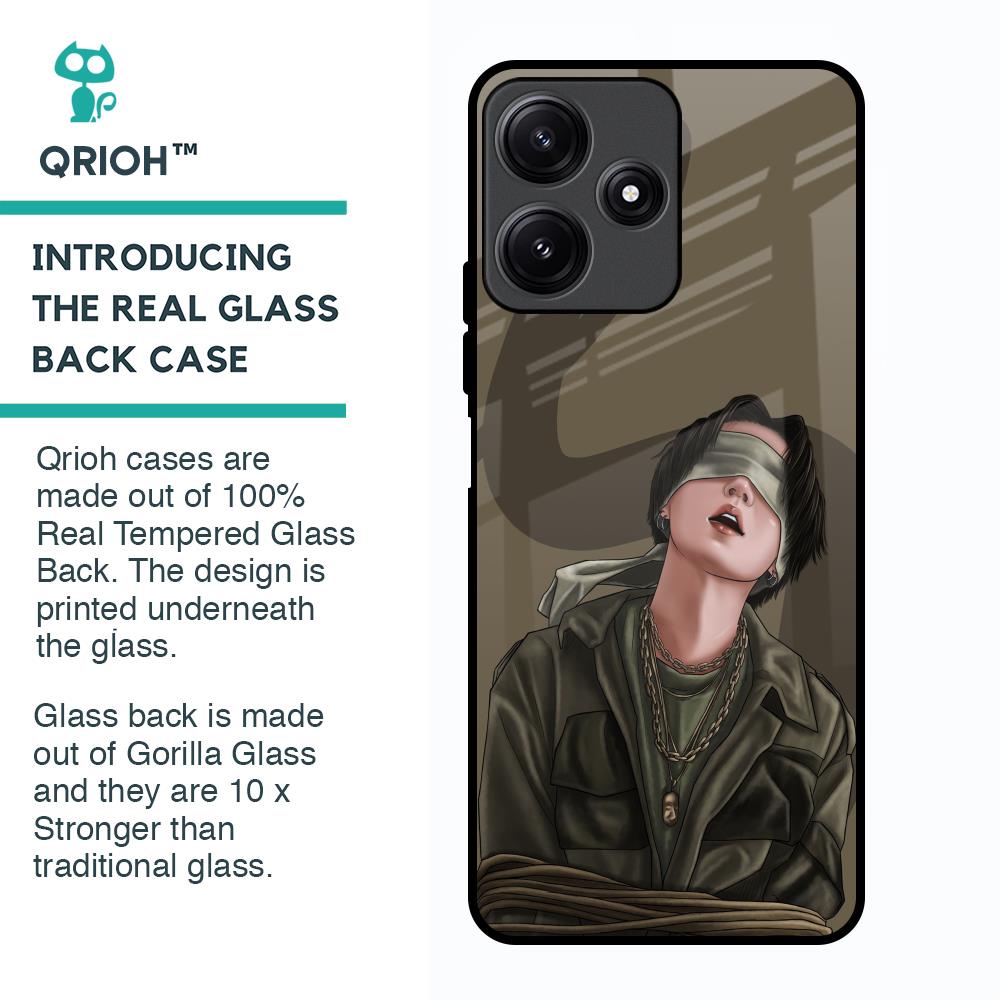 Blind Fold Glass Case for Poco M6 Pro 5G