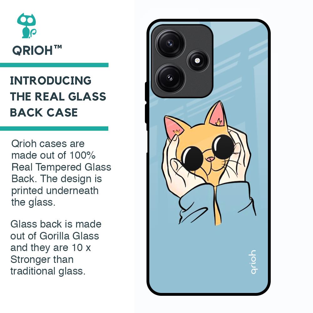 Adorable Cute Kitty Glass Case For Poco M6 Pro 5G