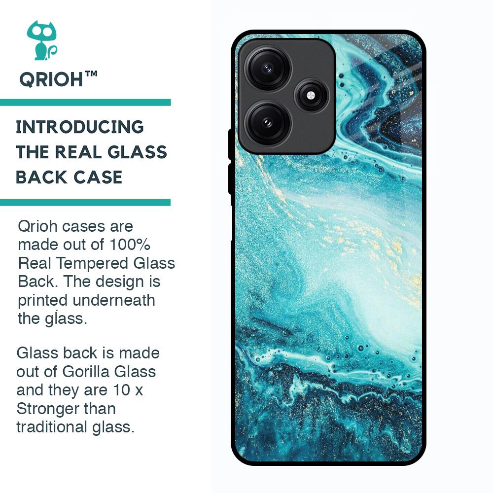 Sea Water Glass Case for Poco M6 Pro 5G