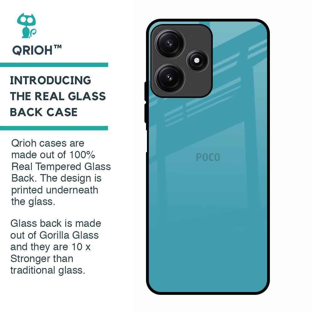 Oceanic Turquiose Glass Case for Poco M6 Pro 5G
