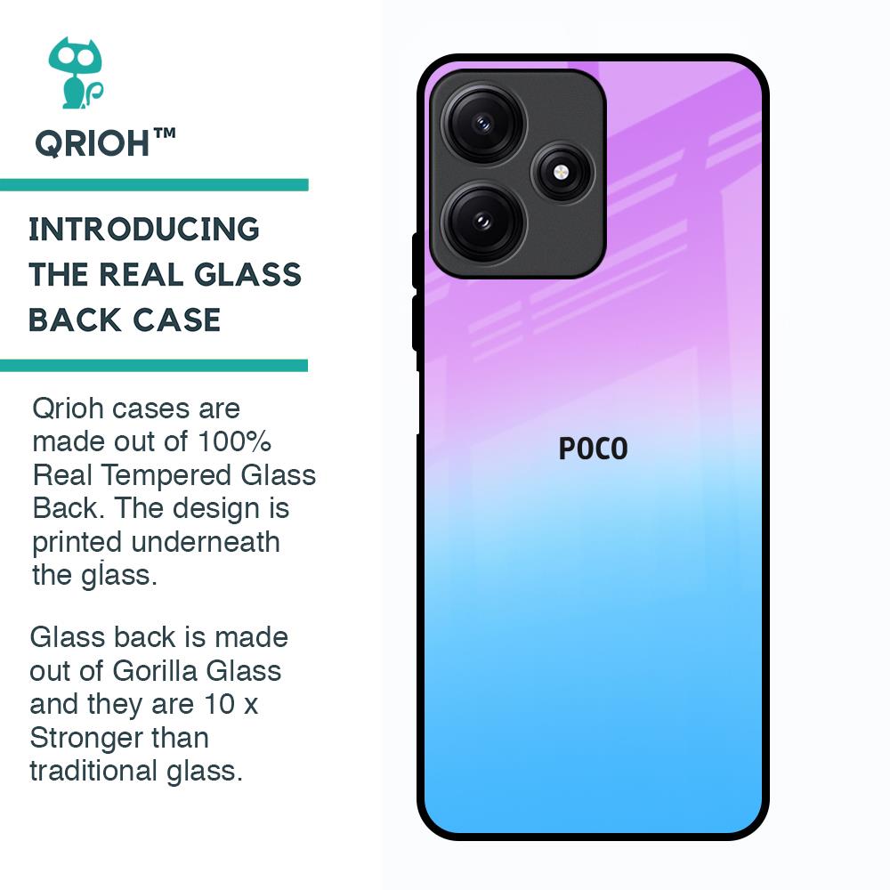 Unicorn Pattern Glass Case for Poco M6 Pro 5G