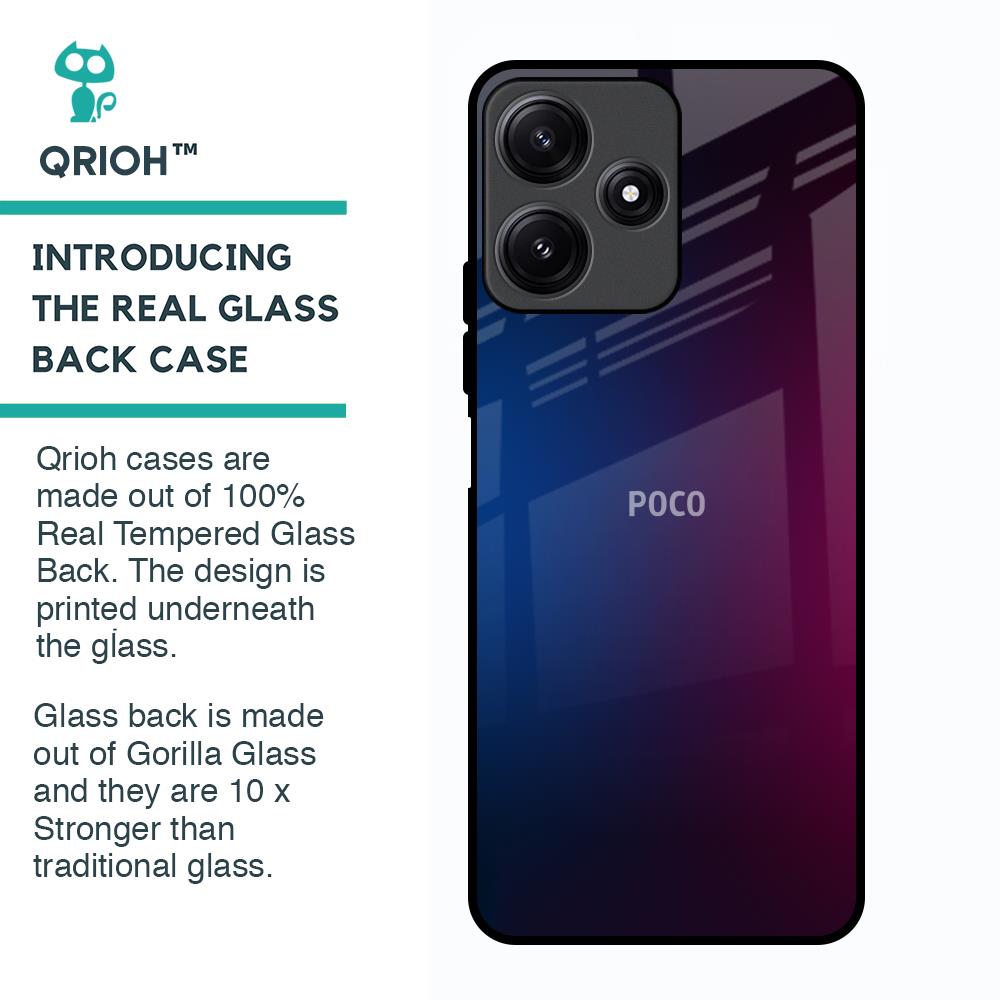 Mix Gradient Shade Glass Case For Poco M6 Pro 5G