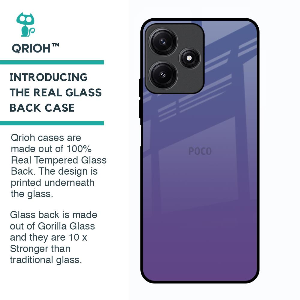 Indigo Pastel Glass Case For Poco M6 Pro 5G