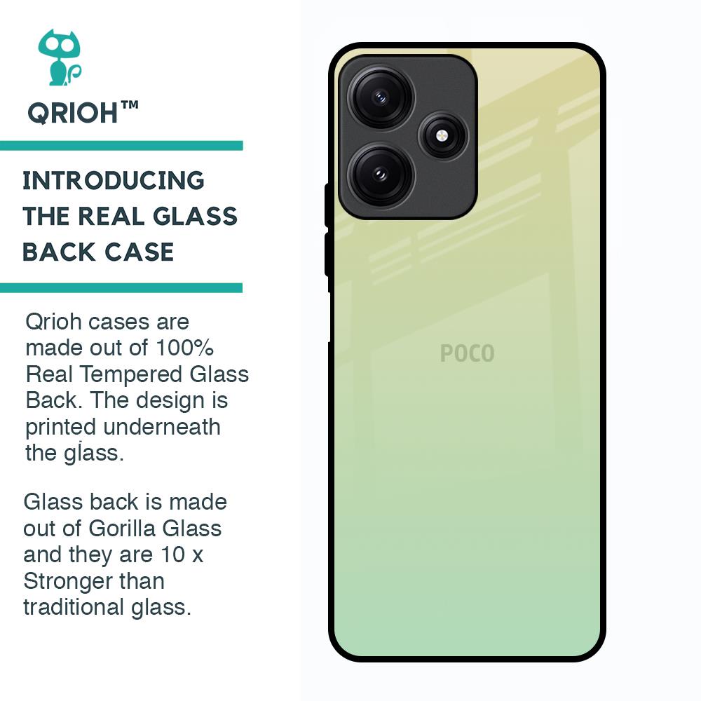 Mint Green Gradient Glass Case for Poco M6 Pro 5G