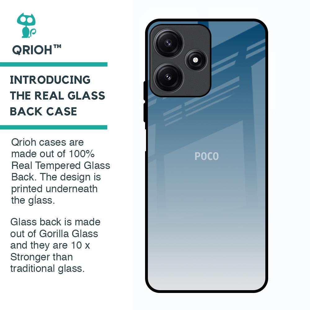 Deep Sea Space Glass Case for Poco M6 Pro 5G