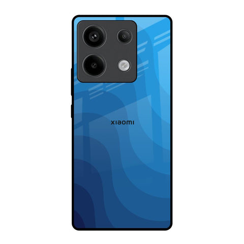 Blue Wave Abstract Redmi Note 13 Pro 5G Glass Back Cover Online