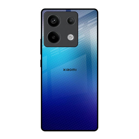 Blue Rhombus Pattern Redmi Note 13 Pro 5G Glass Back Cover Online
