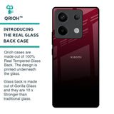 Wine Red Glass Case For Redmi Note 13 Pro 5G