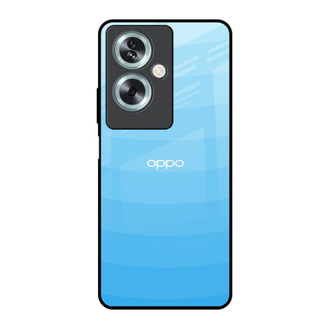 Wavy Blue Pattern Oppo A79 5G Glass Back Cover Online