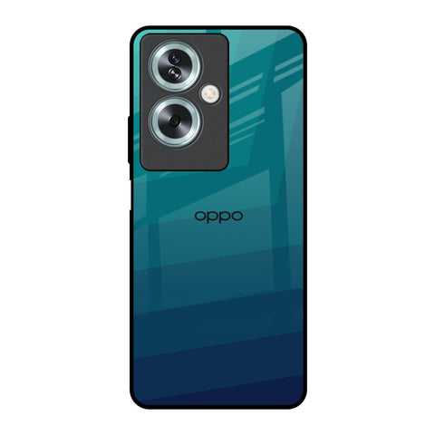 Green Triangle Pattern Oppo A79 5G Glass Back Cover Online