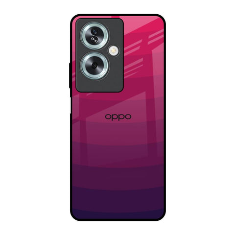 Wavy Pink Pattern Oppo A79 5G Glass Back Cover Online