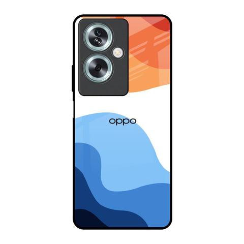 Wavy Color Pattern Oppo A79 5G Glass Back Cover Online