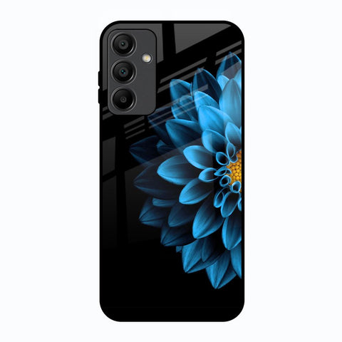 Half Blue Flower Samsung Galaxy A15 5G Glass Back Cover Online